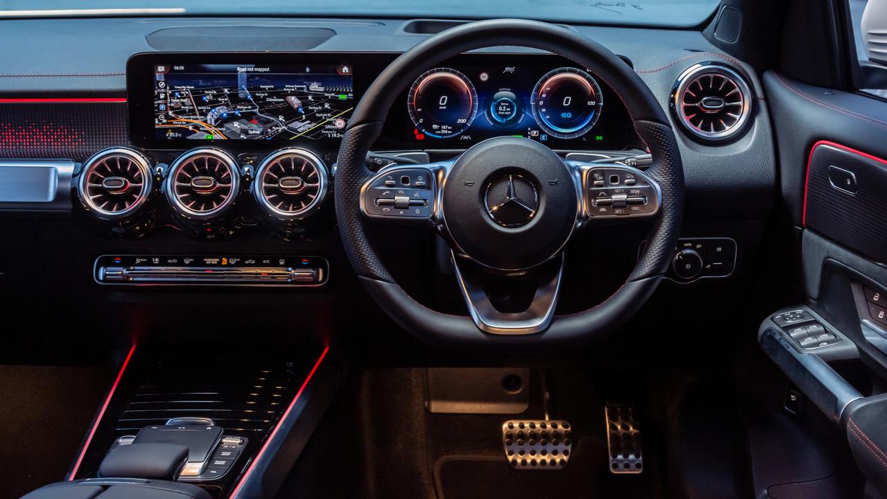 The Mercedes-Benz EQB has a modern and attractive cabin.