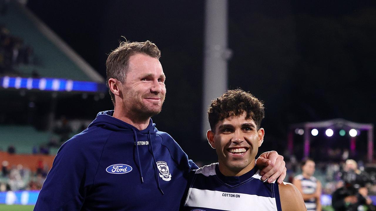 Patrick Dangerfield faces a fitness test. Picture: Sarah Reed/AFL Photos via Getty Images