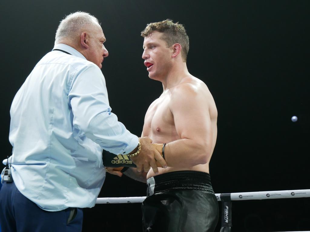 Jarrod Wallace at the Battle of the Reef fight night at the Townsville Entertainment and Convention centre, October 7 2023. Picture: Blair Jackson.