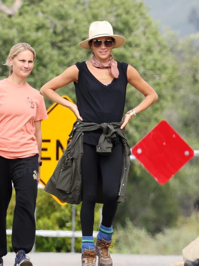 Meghan Markle papped hiking with friends. Picture: Backgrid