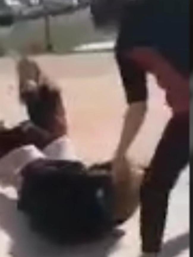 A student was charged after video emerged of a schoolyard attack. Picture: 7NEWS