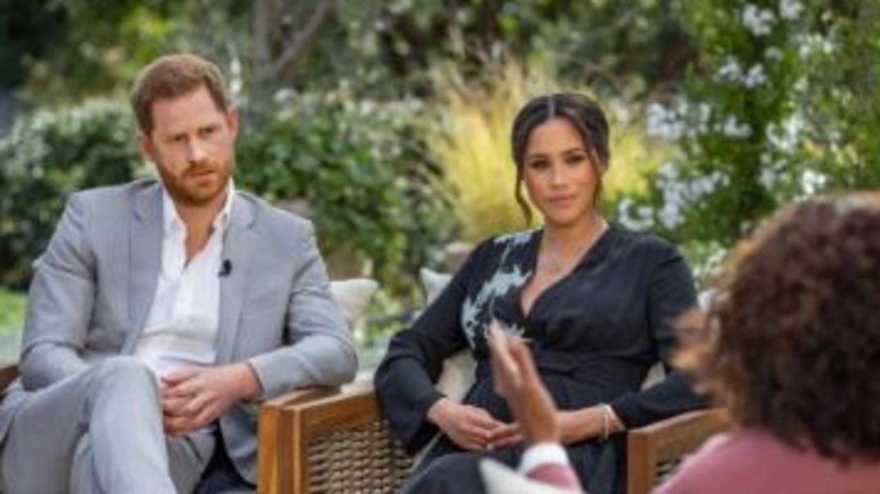 It comes just over two months after Oprah's bombshell interview with Harry and Meghan Markle. Picture: CBS