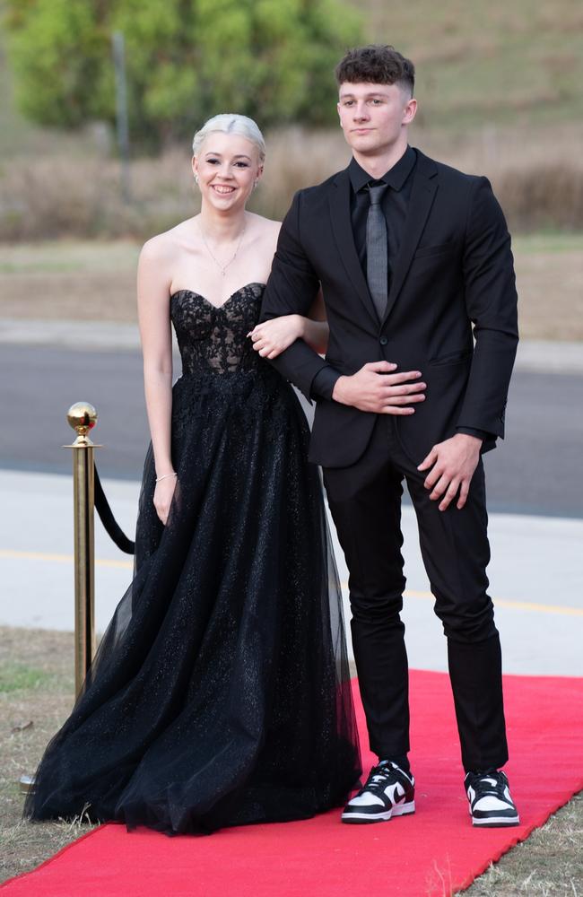 Aimee Parker of Cooloola Christian College graduating class 2023 arrive at their formal. October 5, 2023. Picture: Christine Schindler