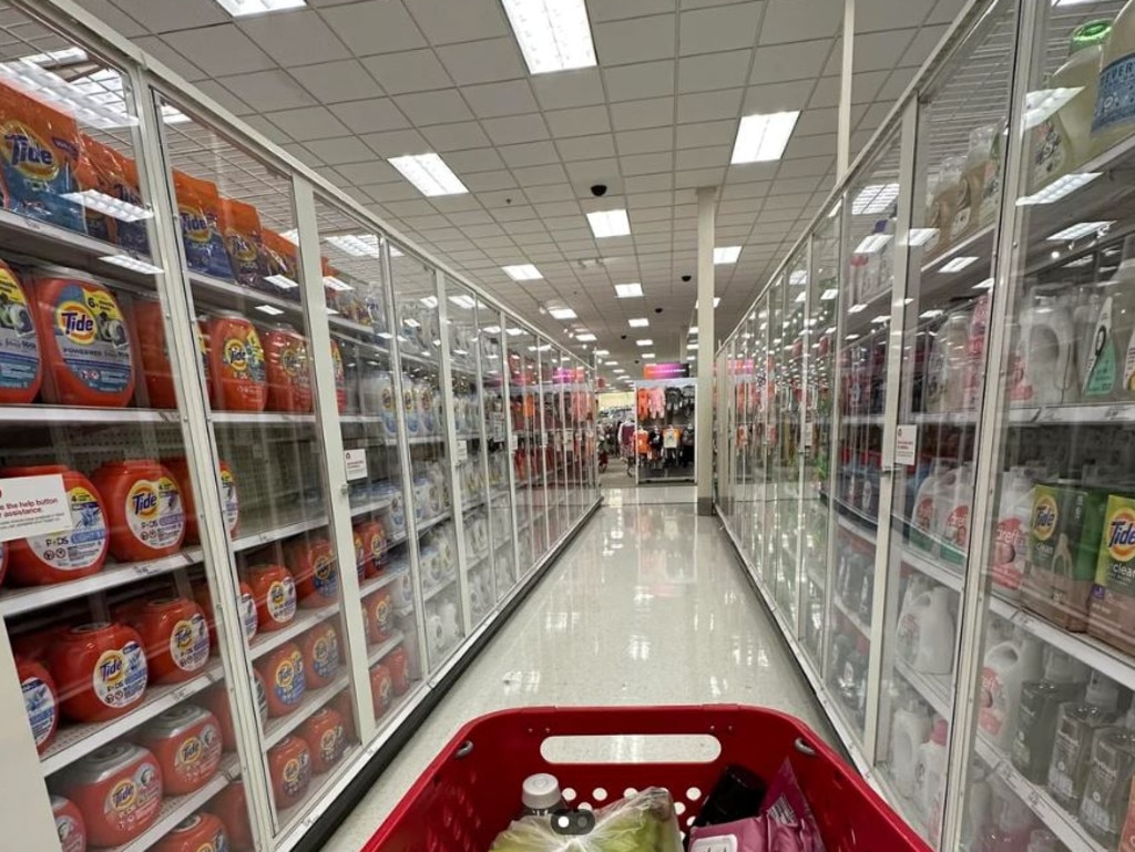 Target stores in the US have resorted to locking up everyday products in a bid to prevent theft. Picture: Supplied