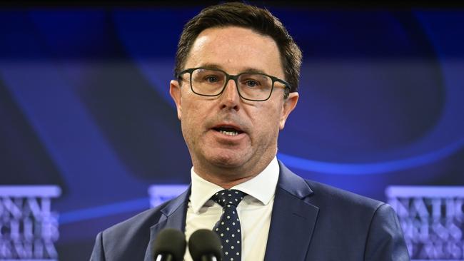 Nationals Leader David Littleproud said he was ‘dissapointed’ Jacinta Price had opted to sit with the Liberals. Picture: NewsWire/ Martin Ollman