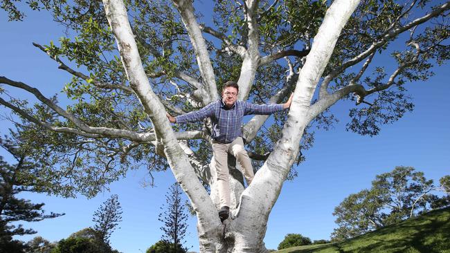 State MP Rob Molhoek is prepared to chain himself to a tree if necessary to save Carey Park from development. Picture: Glenn Hampson.