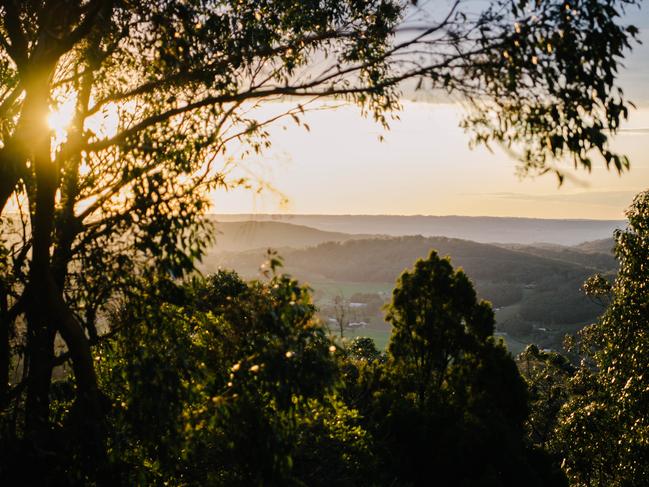 The sunrise over Cleland Conservation park this morning, Tuesday, August 6, 2019. (AAP Image/ Morgan Sette)