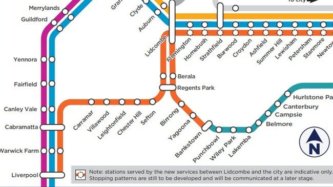 The preferred second option for the Sydney Metro Southwest Line. Picture: Transport for NSW