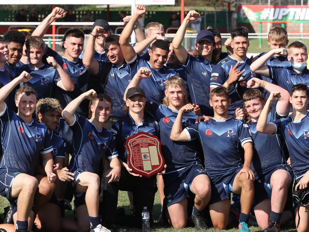 Redcliffe the winning team, Redcliffe and Clairvaux MacKillop College, Wynnum Manly Leagues Club. Picture: Liam Kidston