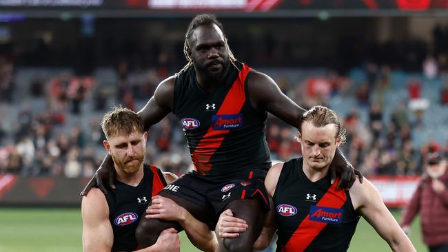 Anthony McDonald-Tipungwuti said farewell. Picture: Michael Willson/AFL Photos