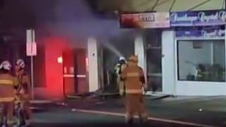 A devastating fire at a tobacco store in Maryland St, Stanthorpe on Tuesday has caused major damage to a nearby plumbing businesses. Photo: Facebook