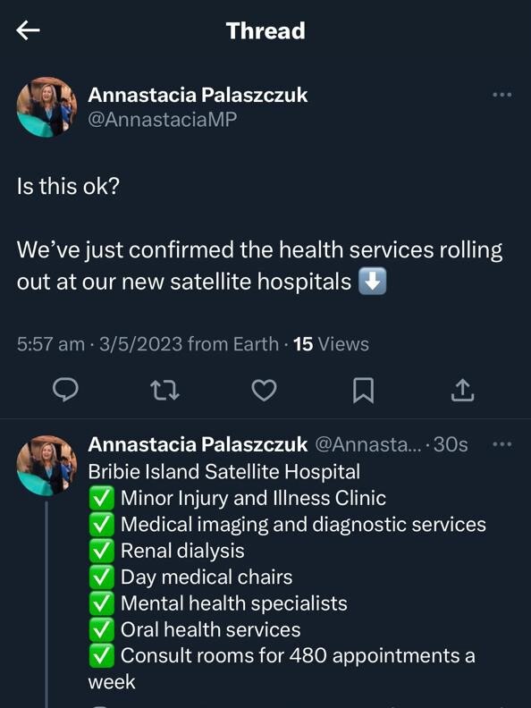 Screenshot of Annastacia Palaszczuk’s tweet.