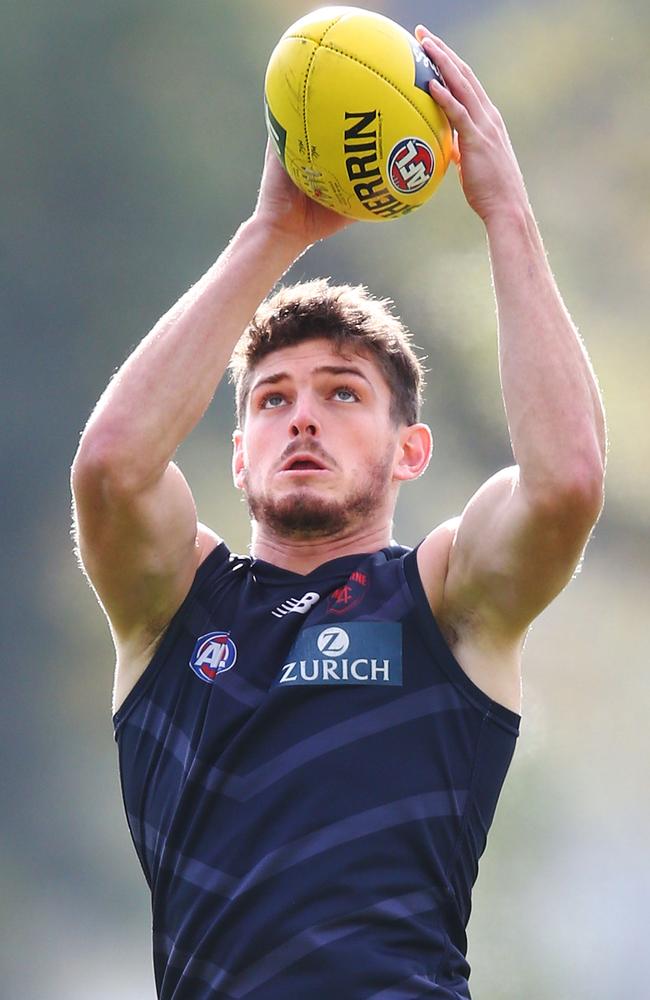 Angus Brayshaw had a career-high 37 disposals against the Crows in Round 10.