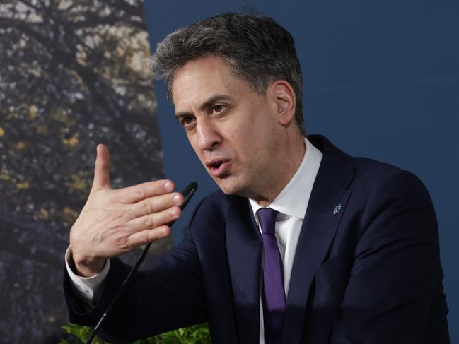 Ed Miliband, the UK’s Secretary of State for Energy Security and Net Zero, speaks in Baku, Azerbaijan. Picture: Getty Images