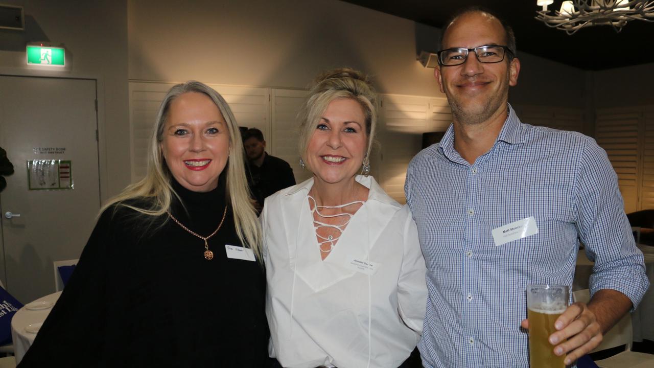 Sue Gilbert, Jennifer Swaine and Matt Stoeckel at the launch party for the Sunshine Coast Daily's new weekly paper. Picture: Tom Threadingham