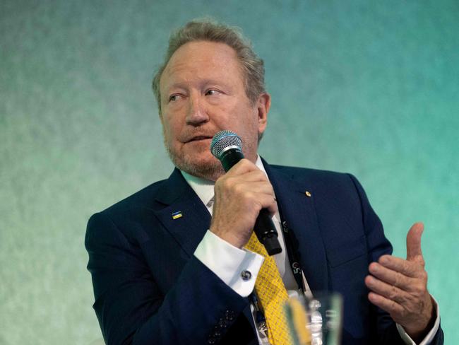 This handout photo taken and released on March 5, 2024 by the ASEAN-Australia Special Summit 2024 shows Australian businessman Andrew Forrest speaking during the 50th ASEAN-Australia Special Summit in Melbourne. (Photo by Penny STEPHENS / ASEAN-Australia Special Summit 2024 / AFP) / RESTRICTED TO EDITORIAL USE - MANDATORY CREDIT "AFP PHOTO / ASEAN AUSTRALIA SPECIAL SUMMIT 2024 / PENNY STEPHENS" - NO MARKETING - NO ADVERTISING CAMPAIGNS - DISTRIBUTED AS A SERVICE TO CLIENTS