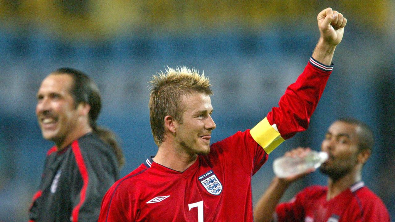 Beckham captained England to a World Cup win over Argentina in 2002.