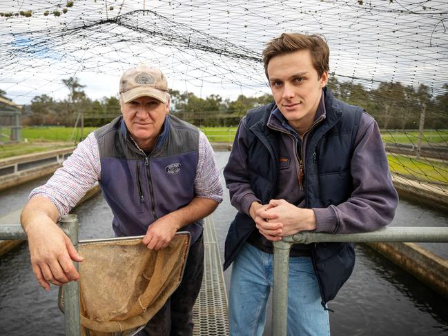 Owners of Goulburn River Trout, Ed Meggitt, and son Alex. Picture: Mark Stewart