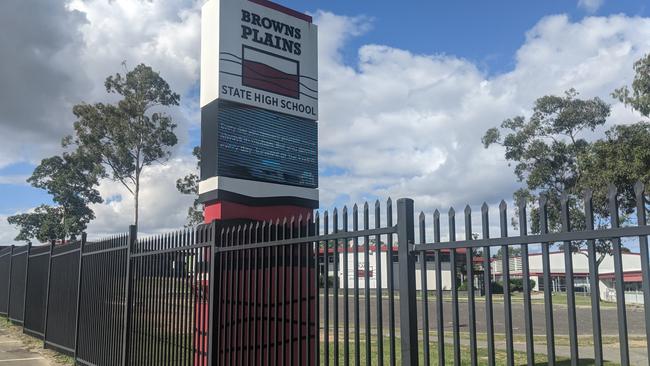 One of the fences at Browns Plains State High.