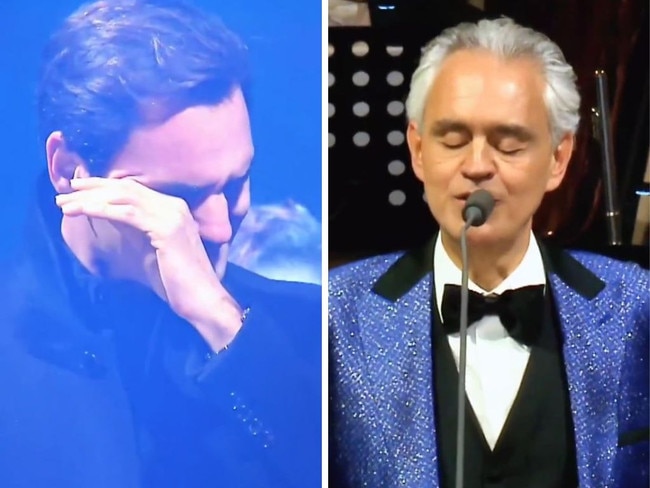 Roger Federer and Andrea Bocelli