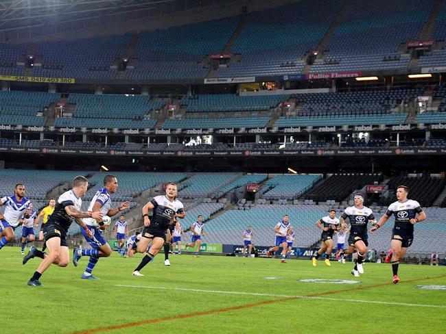 Channel Nine is conerned about the effect of crowd lock-outs on the value of TV rights. Picture: AAP