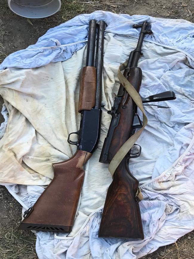 Weapons seized from a anti-government extremist at a property in western NSW last year. Picture: NSW Police