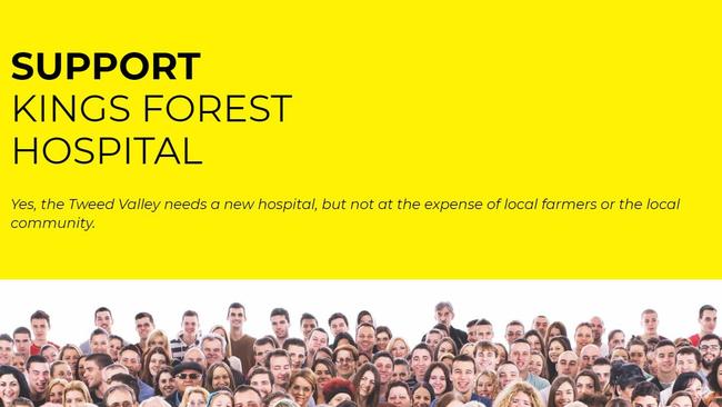 A screenshot of the Support Kings Forest Hospital website.