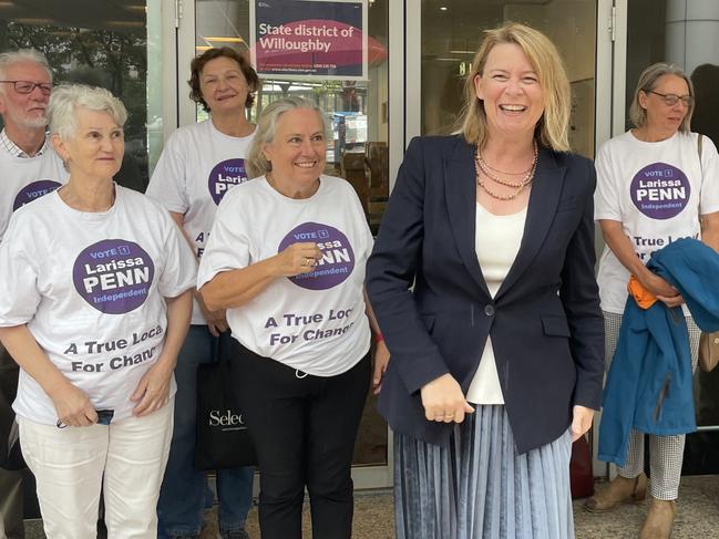 independent Larissa Penn after conceding defeat in the Willoughby by-election