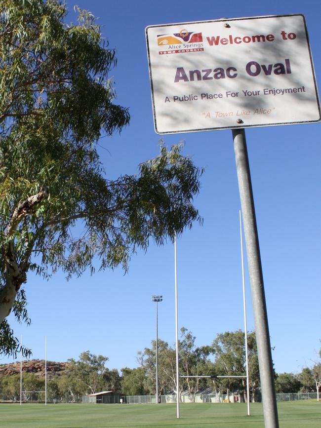 Anzac Oval in Alice Springs is the NT government’s preferred site for the national Indigenous art gallery. Picture: Lee Robinson