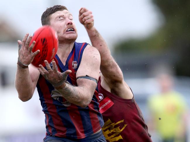 Football GDFL: East Geelong v Bell Post Hill.Bell Post Hill 8 Jack Yates marks Picture: Mark Wilson