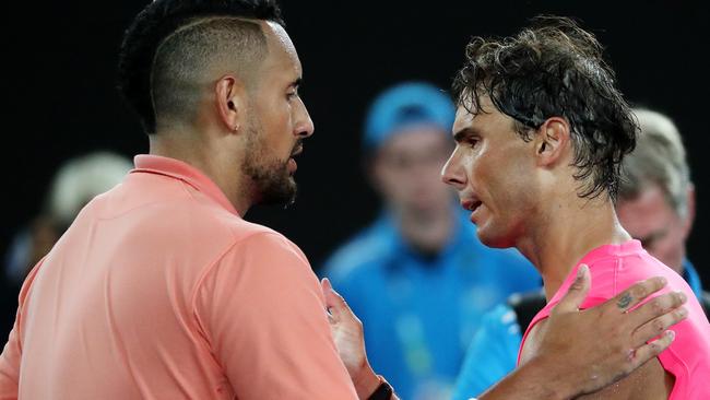 Nick Kyrgios has never shown any remorse for his confrontations with Rafael Nadal.