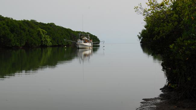 A gillnet vessel anchored on the Starkey River, north of Cooktown. Picture: Supplied