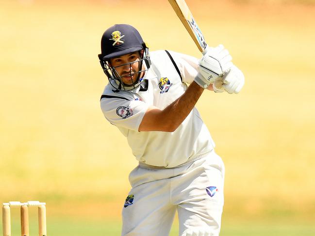 Chris Spinella of St BernardÃs OC bats during the Victorian Sub-District Cricket Association match between St Bernard's OC and Preston at St Bernard's College, on February 24, 2024, in Melbourne, Australia. (Photo by Josh Chadwick)