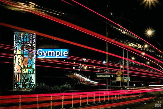 Gympie at night. Picture: John Clough