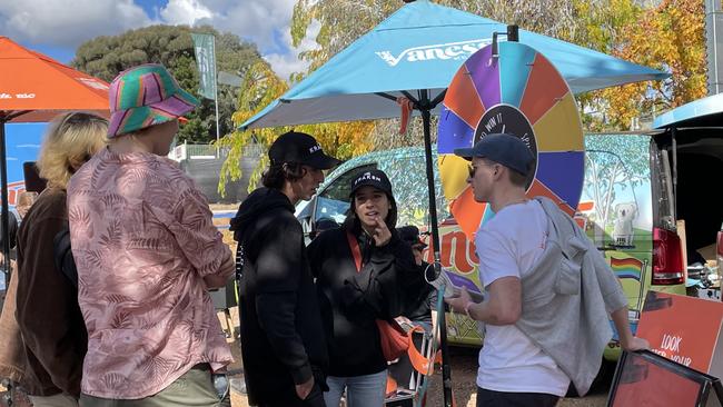 Spinning the wheel for a range of prizes.