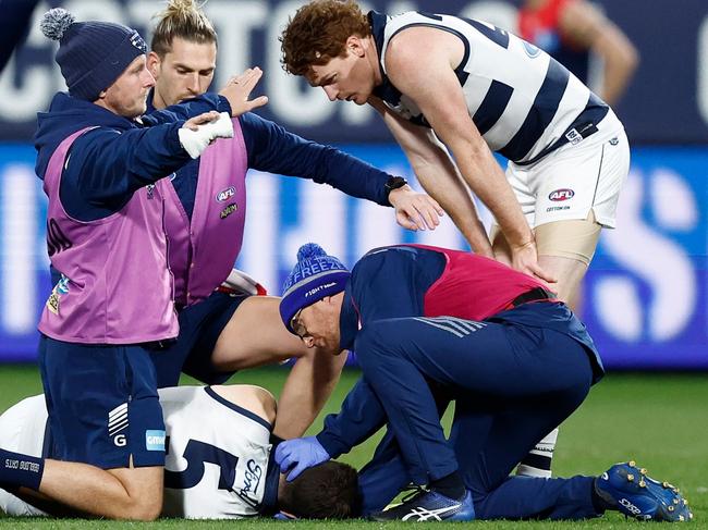 Rohan bounced back to play a starring role in the Cats’ win. (Photo by Michael Willson/AFL Photos via Getty Images)