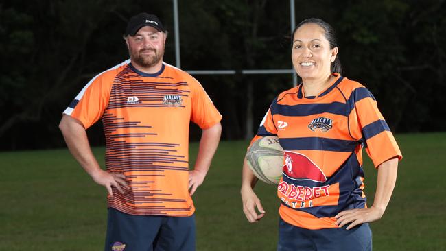 Russell Todd will add the women's team to his coaching commitments for the upcoming FNQ Rugby competition, while Moera Blair is looking forward to playing alongside her daughter. PICTURE: STEWART McLEAN