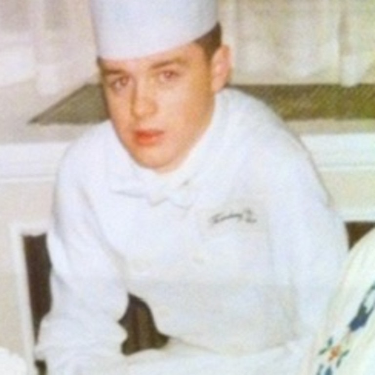 Jock Zonfrillo in full chef whites aged 15 in 1992. Picture: Supplied