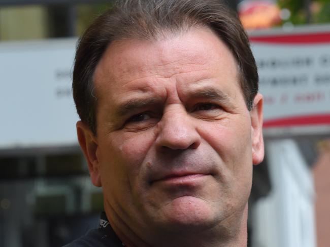 John Setka before his appearance in the Melbourne Magistrates court this morning.