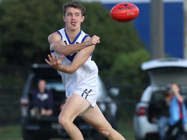 Ballarat Football League: Melton South v Sunbury;  Cody Bramble of Sunbury at Melton Recreation Reserve, on Saturday May 29, 2023 in Melton, Australia.Picture: Hamish Blair