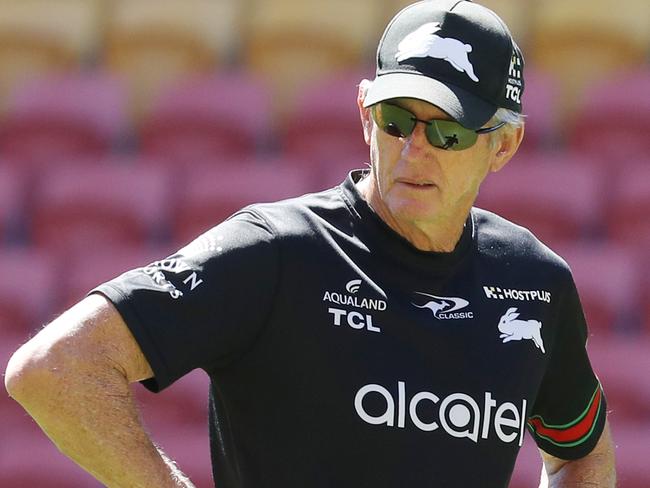 South Sydney Rabbitohs at Suncorp Stadium -  Wayne Bennett at the Bunnies Captains Run. Pic Annette Dew