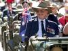 Les Vanslev at the ANZAC parade in Brisbane city. Pic Jono Searle.