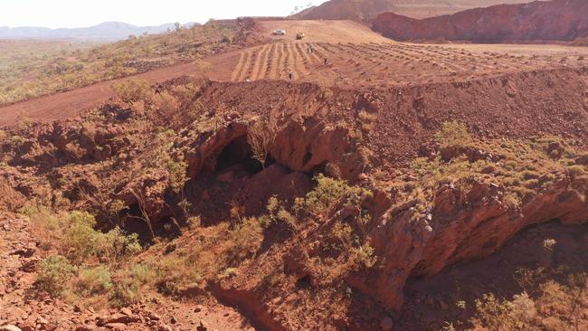 The Juukan Gorge in Western Australia's remote Pilbara region. Picture: AFP