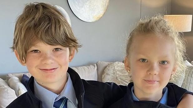 Ms McGhie said her children Max and Izzy would use an on-demand bus service in Lake Macquarie. Picture: Supplied.