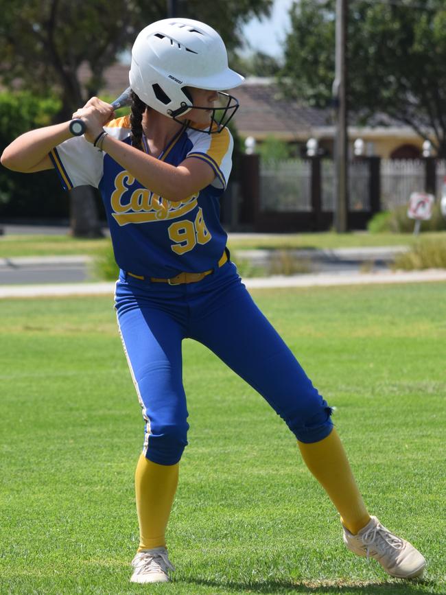 Charlotte Whinnett eyeing her shot. Picture: Supplied