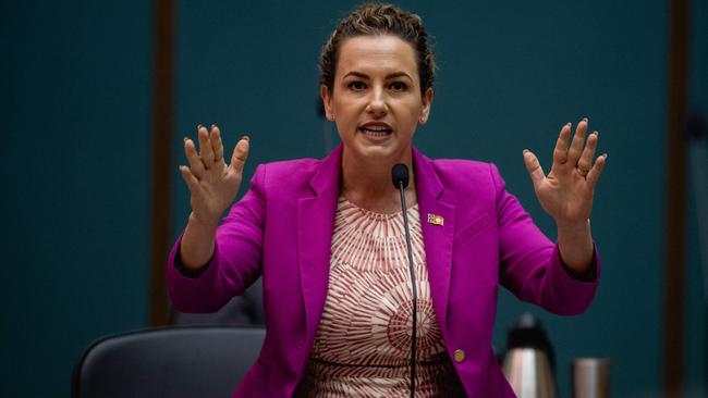 Chief Minister Lia Finocchiaro in the Northern Territory Parliament. Picture: Pema Tamang Pakhrin