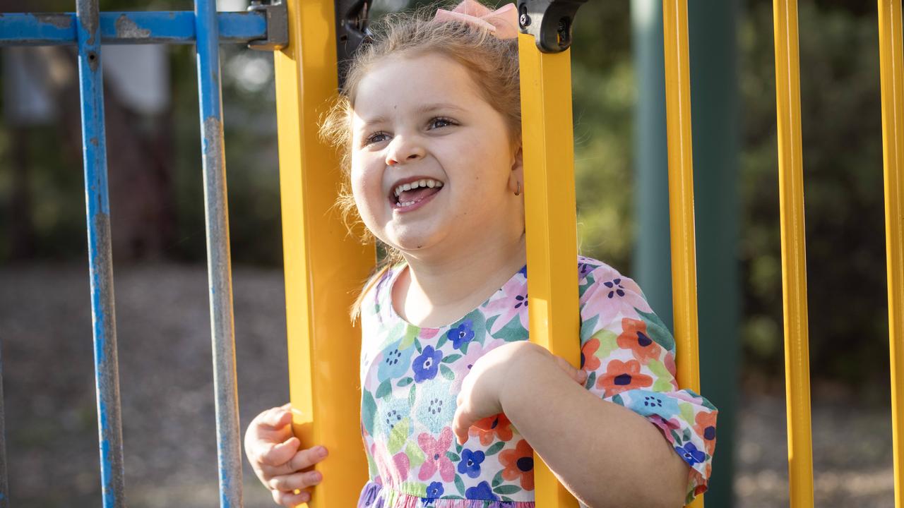 Samara is now four years old and still struggles with her auto-immune condition to this day. Picture: Kelly Barnes
