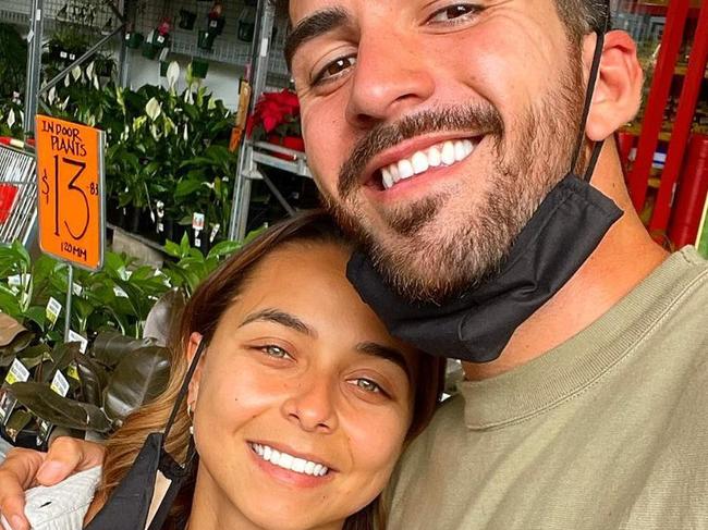 Brooke Blurton and Darvid Garayeli,  from the bachelorette.  Picture: instagram darvgarayeli_265141950_3033402733581132_1337418936390813853_n.jpg