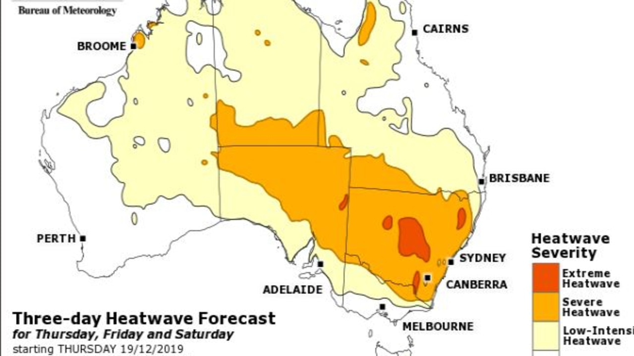 Much of the country is in severe heatwave until Saturday.