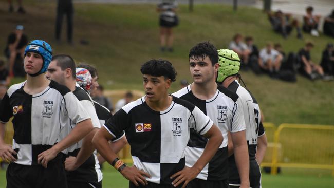 AIC First XV rugby between Iona College and St Laurenceâ€™s College. Saturday April 29, 2023. Picture, Nick Tucker.